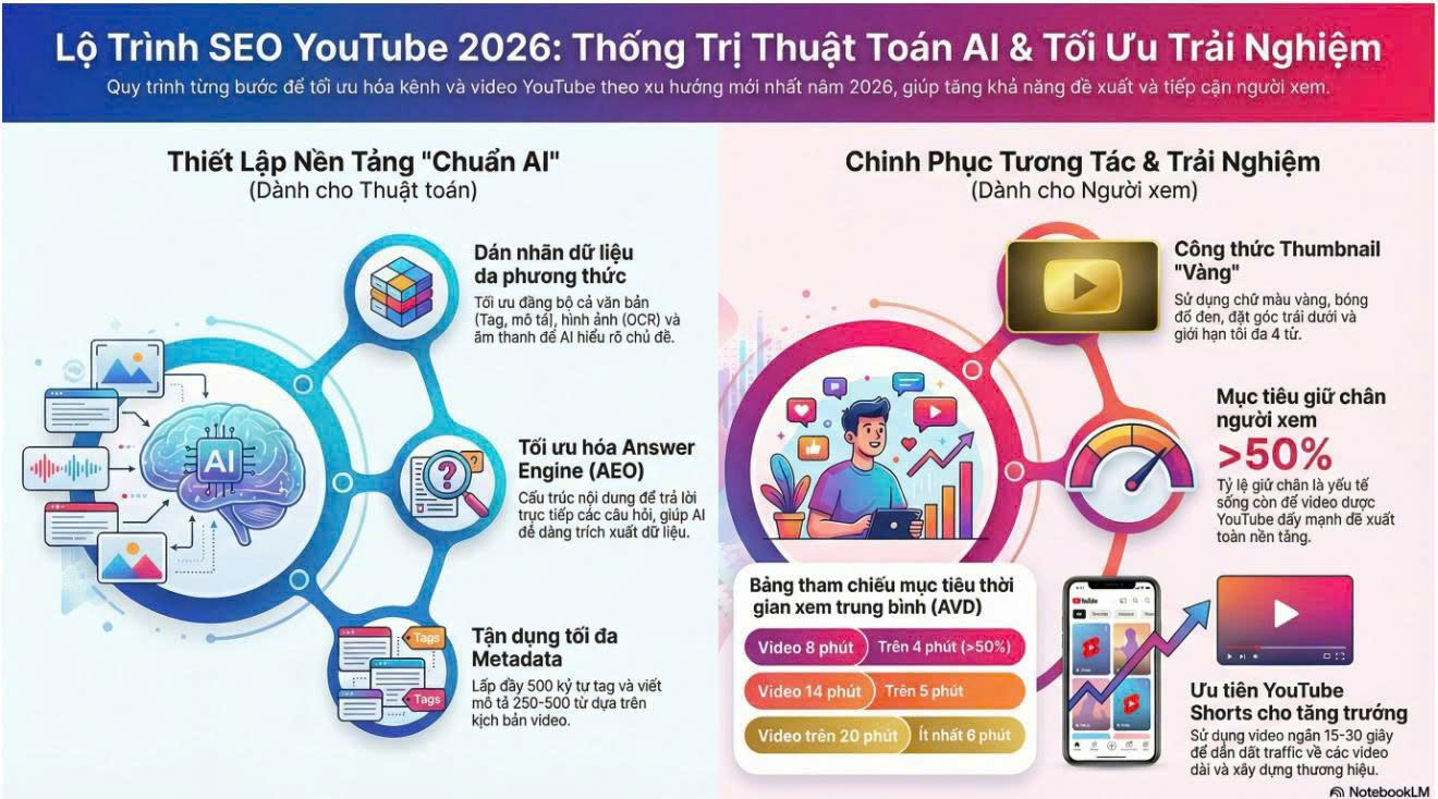 Lộ Trình SEO YOUTUBE 2026