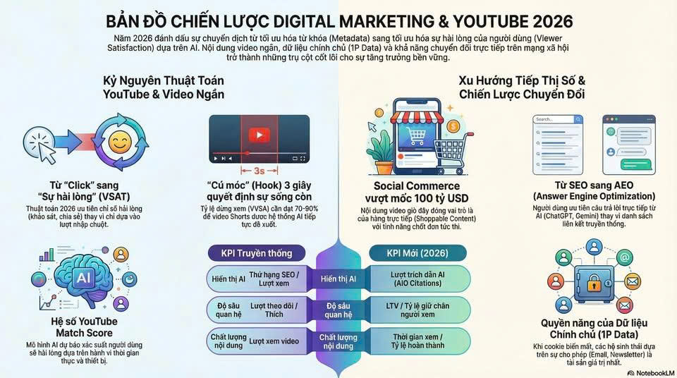 Bản đồ chiến lược Digital Marketing & YOUTUBE 2026